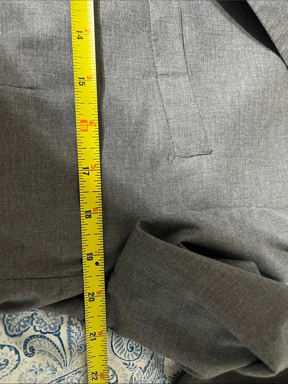 Massimo Dutti Men's Light Gray Two-Button Blazer